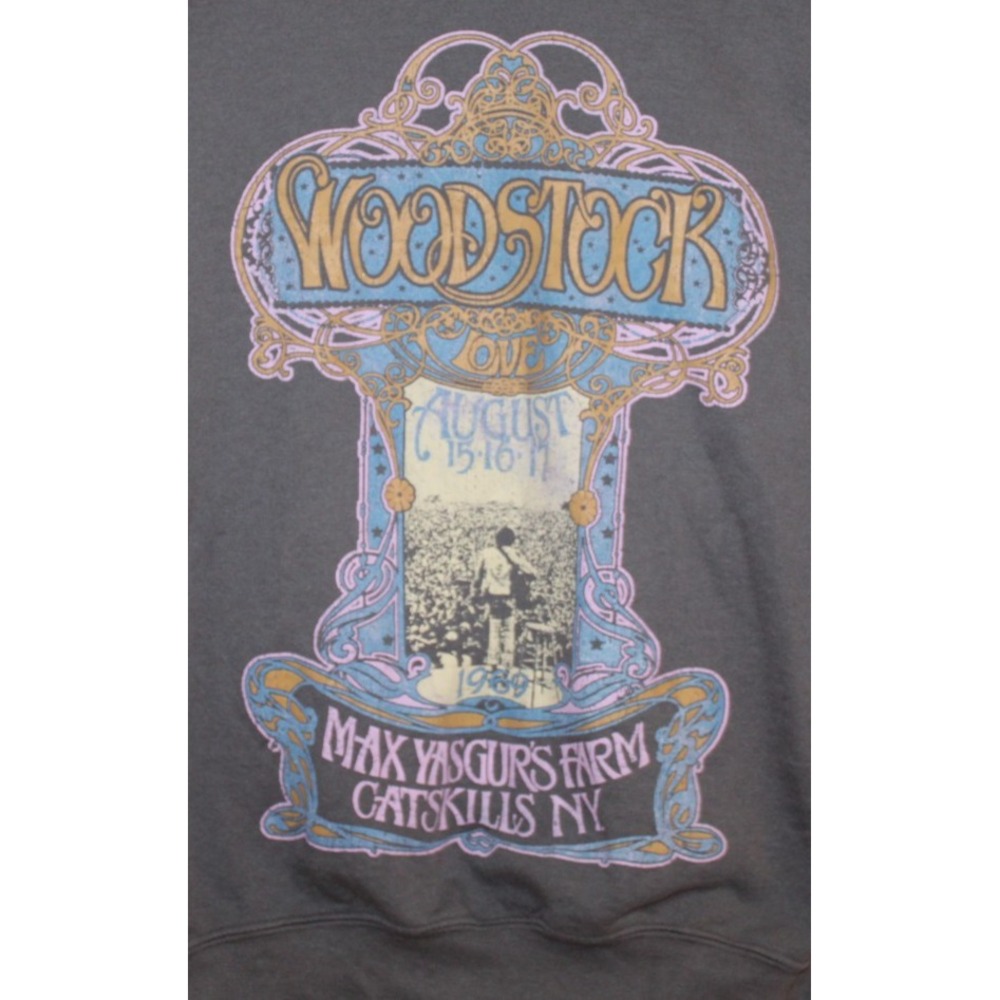 American Classics Woodstock Sweatshirt Mens Small Gray 1969 Festival Graphic